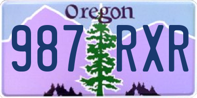OR license plate 987RXR