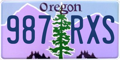 OR license plate 987RXS