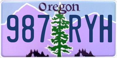OR license plate 987RYH