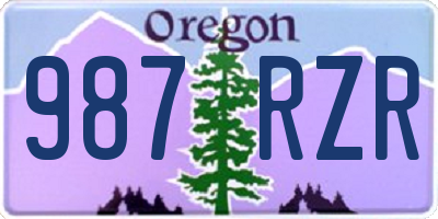 OR license plate 987RZR