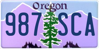 OR license plate 987SCA