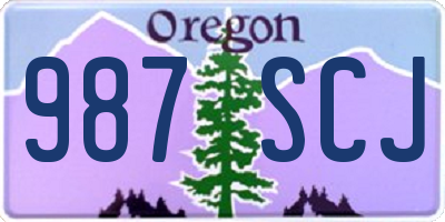OR license plate 987SCJ