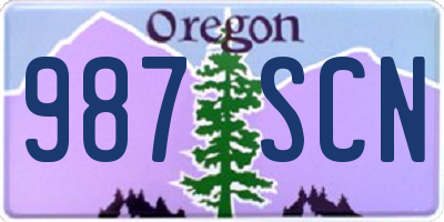 OR license plate 987SCN