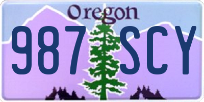 OR license plate 987SCY