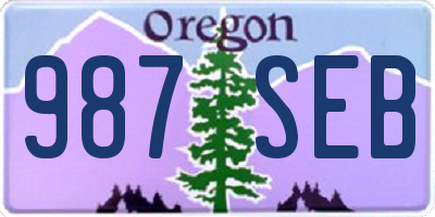 OR license plate 987SEB