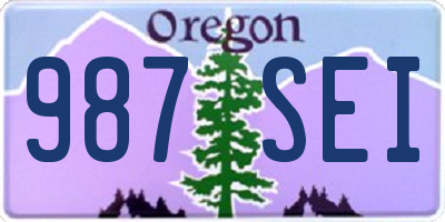 OR license plate 987SEI
