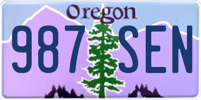 OR license plate 987SEN