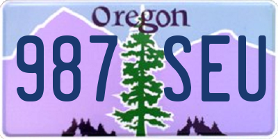 OR license plate 987SEU