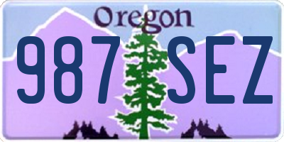 OR license plate 987SEZ