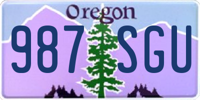 OR license plate 987SGU