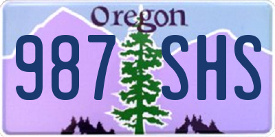 OR license plate 987SHS