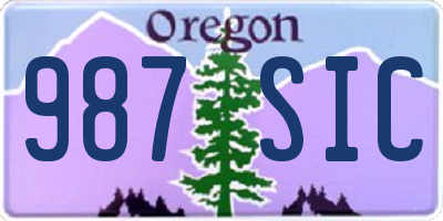 OR license plate 987SIC