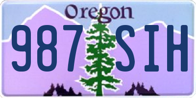 OR license plate 987SIH