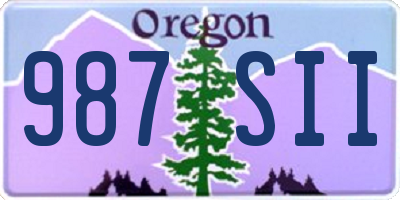 OR license plate 987SII
