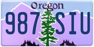 OR license plate 987SIU