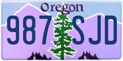 OR license plate 987SJD