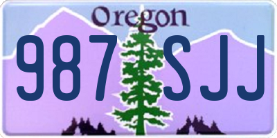 OR license plate 987SJJ