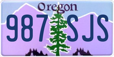 OR license plate 987SJS