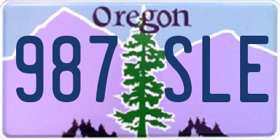 OR license plate 987SLE