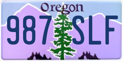OR license plate 987SLF