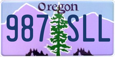 OR license plate 987SLL