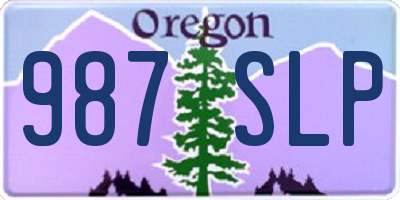 OR license plate 987SLP