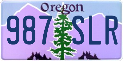 OR license plate 987SLR