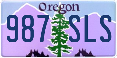 OR license plate 987SLS