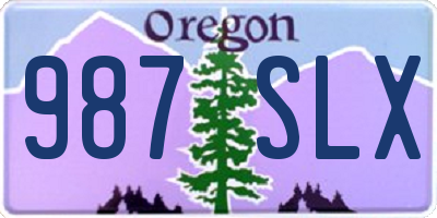 OR license plate 987SLX
