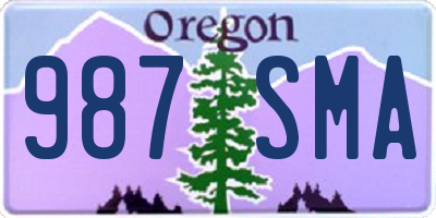 OR license plate 987SMA