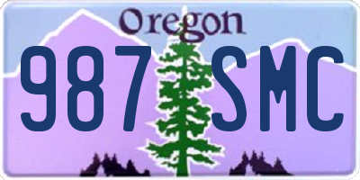 OR license plate 987SMC