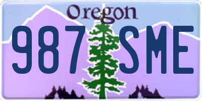 OR license plate 987SME