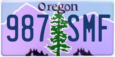 OR license plate 987SMF