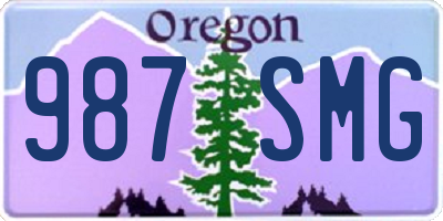 OR license plate 987SMG