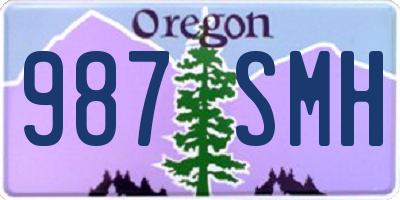 OR license plate 987SMH