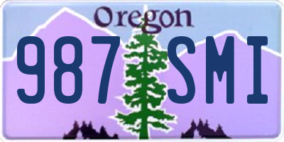 OR license plate 987SMI