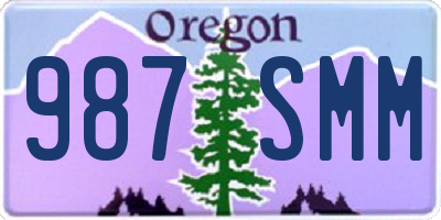 OR license plate 987SMM
