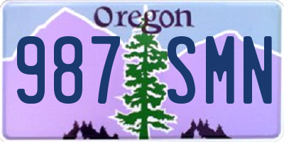OR license plate 987SMN