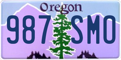 OR license plate 987SMO