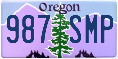 OR license plate 987SMP