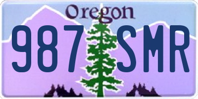 OR license plate 987SMR