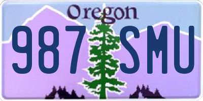 OR license plate 987SMU