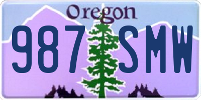 OR license plate 987SMW