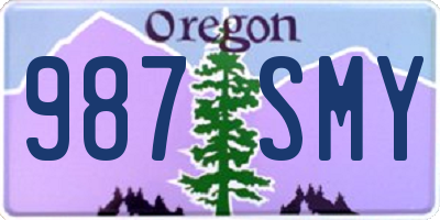 OR license plate 987SMY