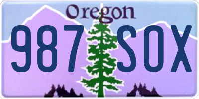 OR license plate 987SOX