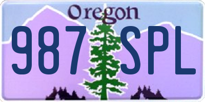 OR license plate 987SPL