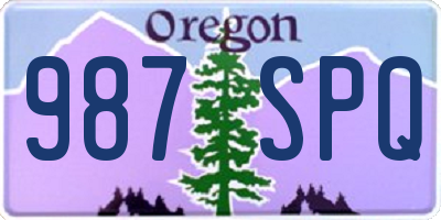 OR license plate 987SPQ