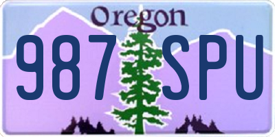 OR license plate 987SPU