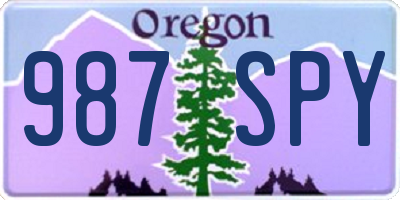 OR license plate 987SPY