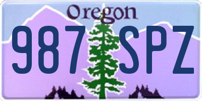 OR license plate 987SPZ